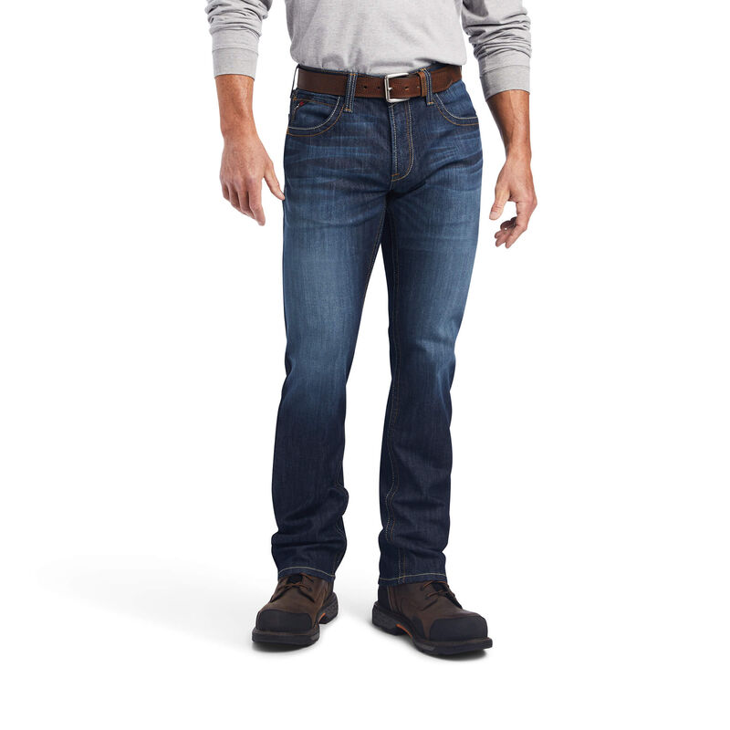 Ariat Jeans Herren - Fr M5 Straight Duralight Stretch Basic Straight Leg Blau ( QPEXD-8601 )